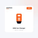 65W Car Charger, Dual PD Port