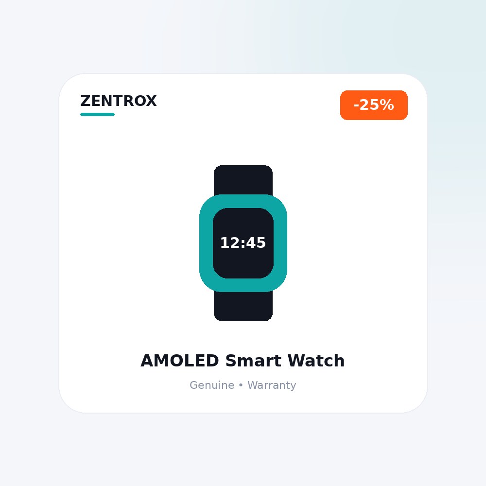 AMOLED Smart Watch, Always-On Display